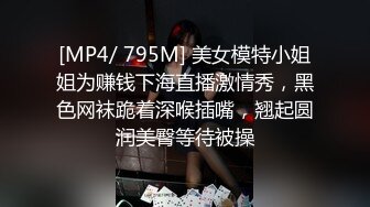 [MP4/ 795M] 美女模特小姐姐为赚钱下海直播激情秀，黑色网袜跪着深喉插嘴，翘起圆润美臀等待被操