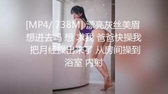 [MP4/ 738M] 漂亮灰丝美眉 想进去吗 想 求我 爸爸快操我 把月经操出来了 从房间操到浴室 内射