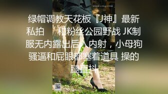 绿帽调教天花板『J神』最新私拍❤️和粉丝公园野战 JK制服无内露出后入内射，小母狗骚逼和屁眼都塞着道具 操的腿直抖