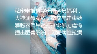 私密电报群字母圈会员福利，大神调教女奴，拳交电击束缚灌肠衣架吊起打捆绑暴力虐肏撞击肥臀啪啪，母狗属性拉满 (9)